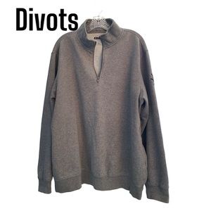 Divots 1/4 zip pullover Gray Sweatshirt XL